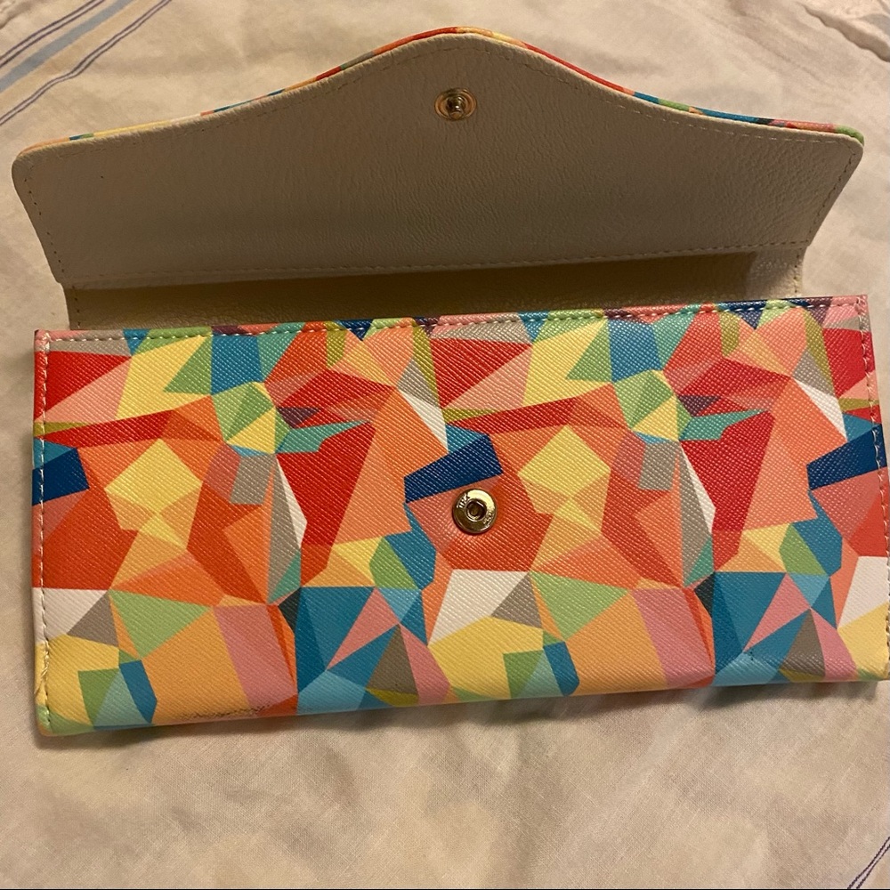 Cute little Color Block Clutch Wallet